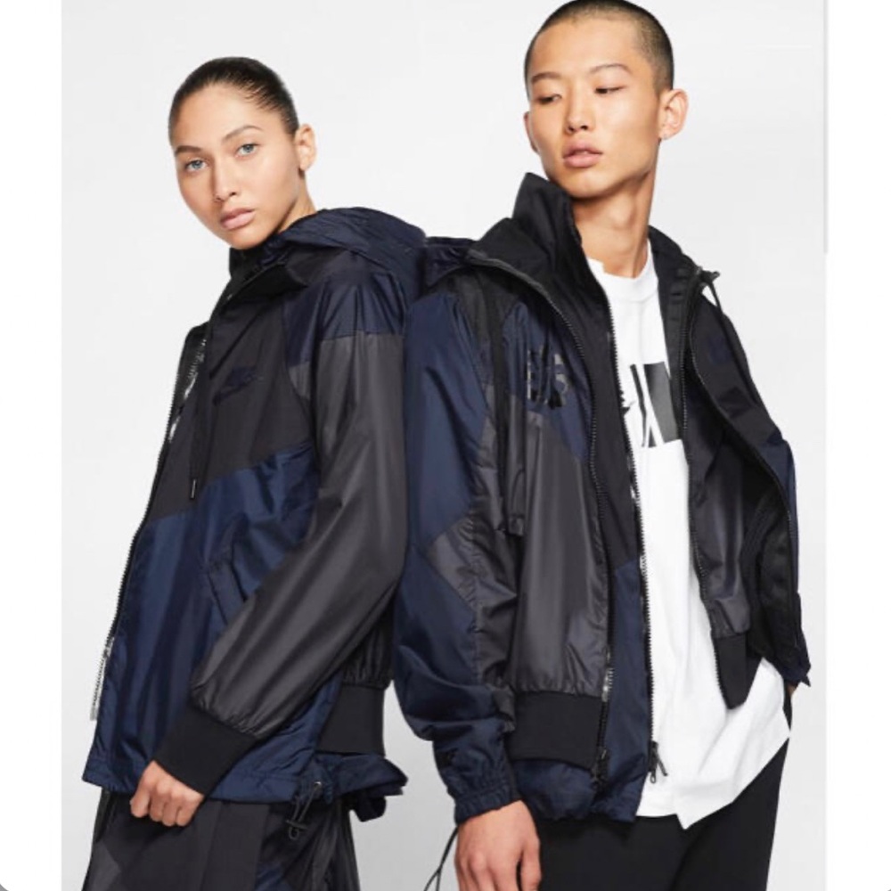 Nike X Sacai Edition Black / Navy NRG Ni-02 Hooded Anorak Jacket - Picture 4 of 17